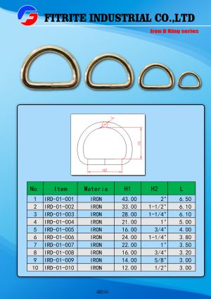 Wholesale High Quality Zinc Alloy Common D-Ring for Handbag