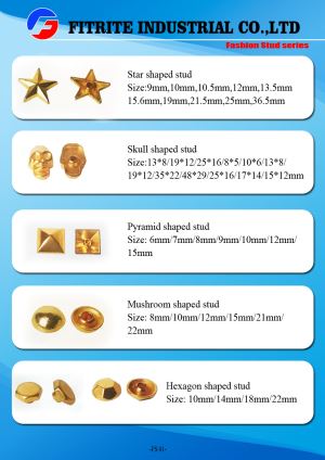 Wholesale High Quality Zinc Alloy or Iron Fashion Studs for Handbag/Clothing/Jeans