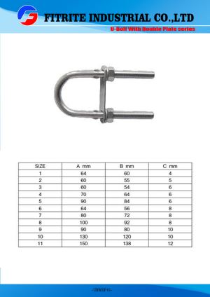 Wholesale China Supplier Carbon Steel Zinc Plated Grade 4.8 8.8 10.9 12.9 U Bolt for Rigging